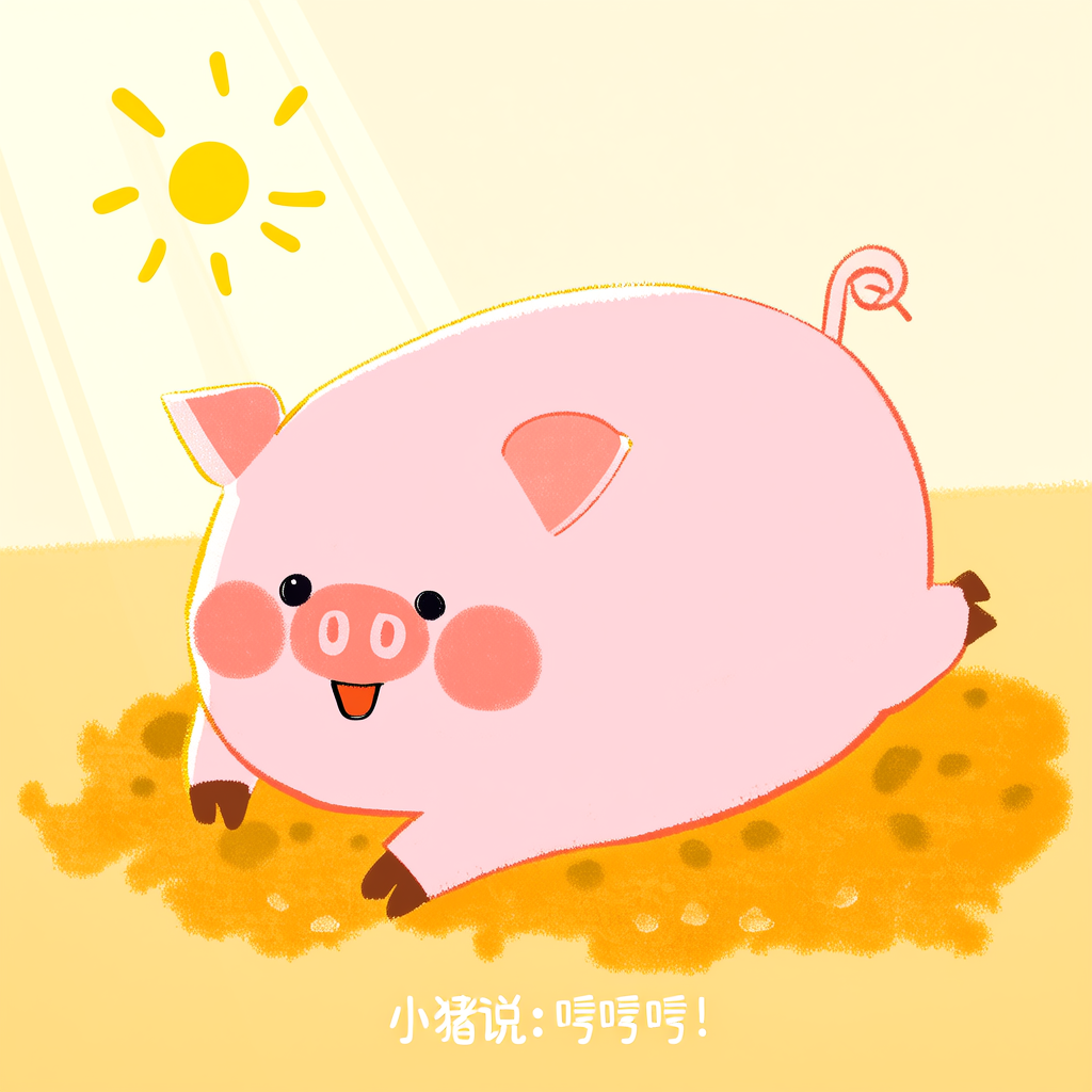圆滚滚的小猪